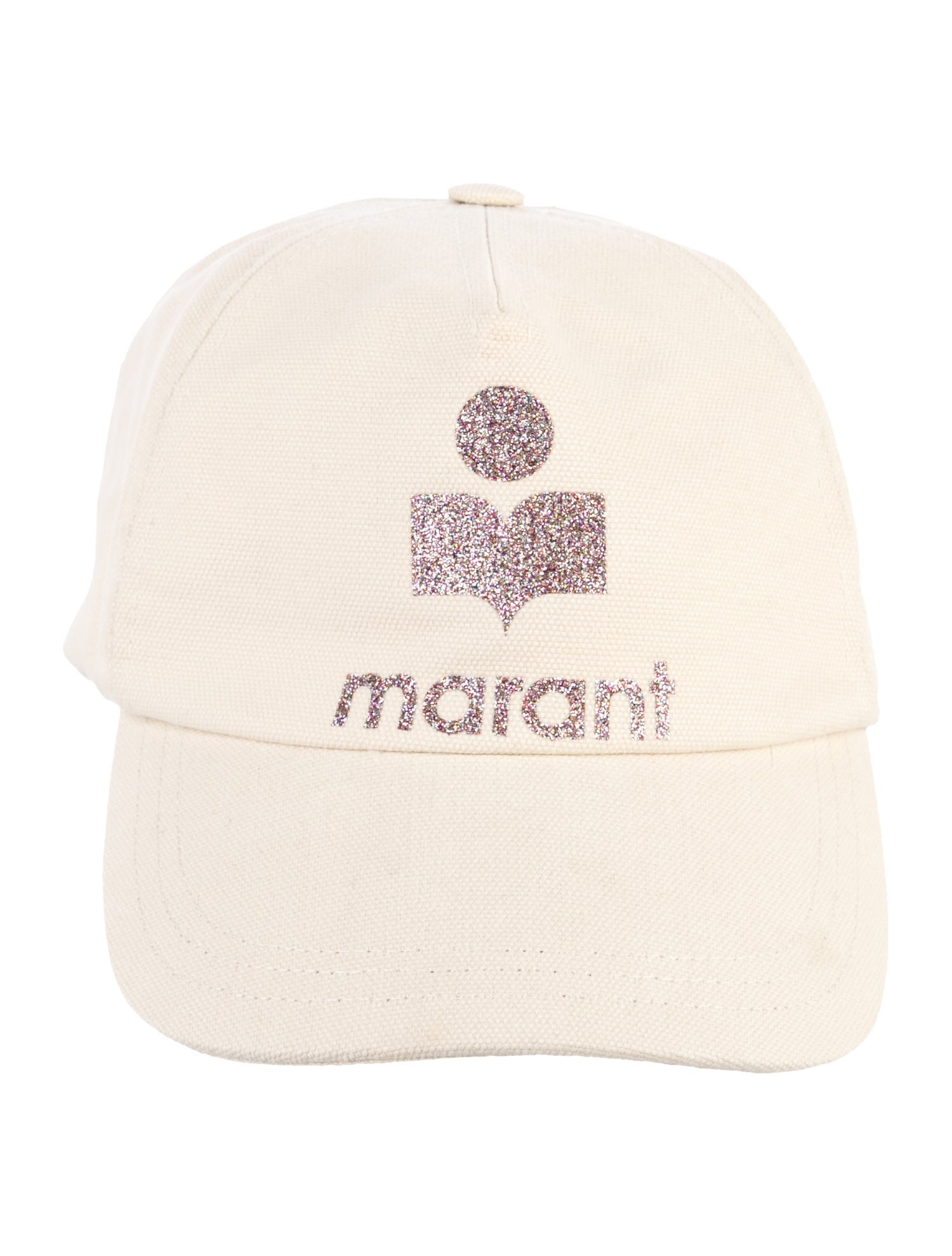 Isabel Marant Solid Glitter Logo Baseball Hat