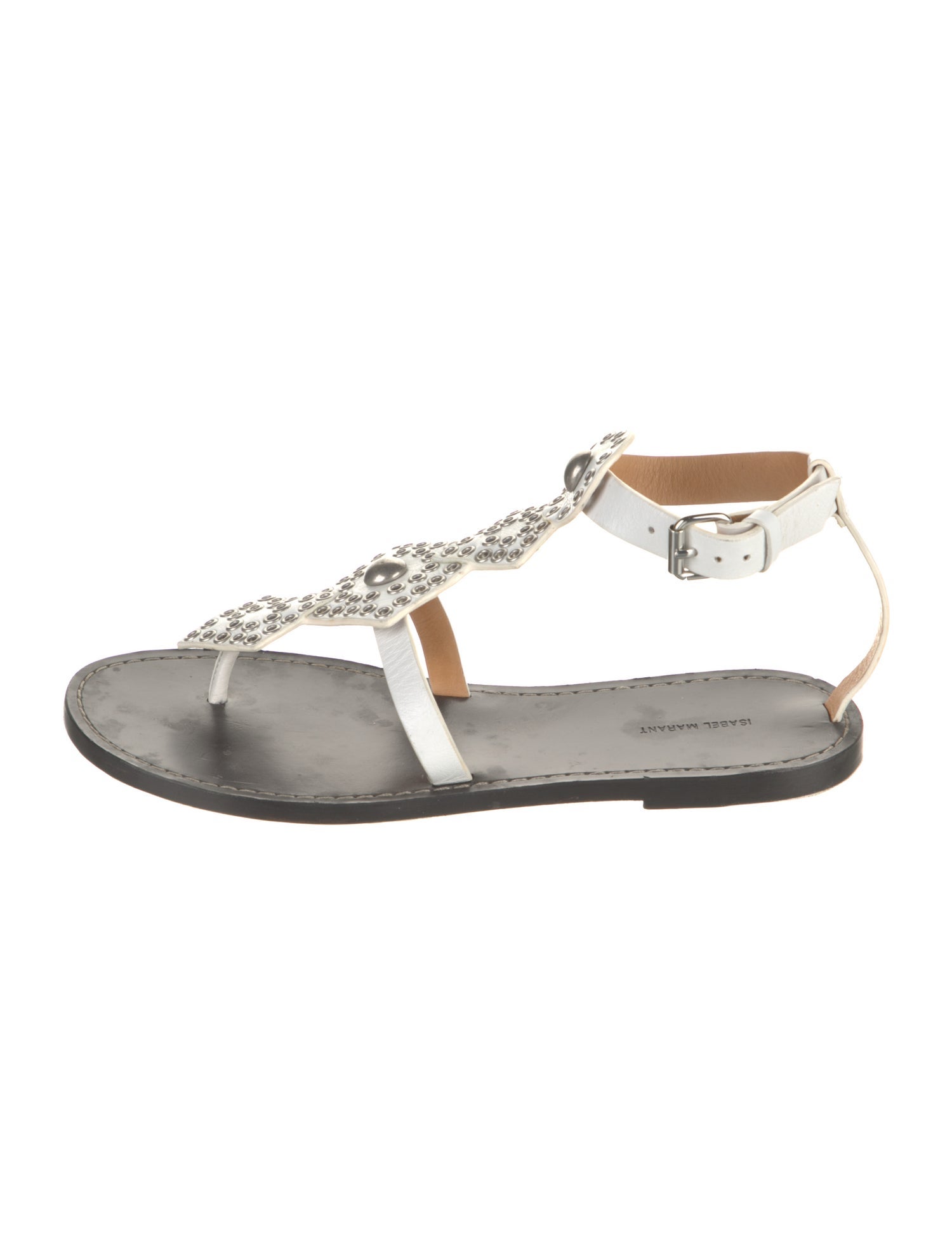 Isabel Marant Leather Studded Accents Gladiator Sandals