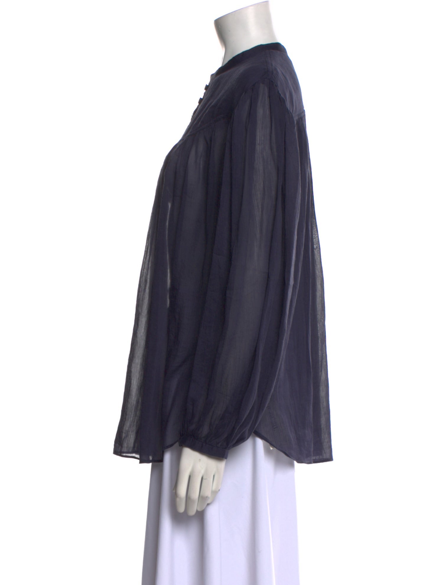 Isabel Marant Mock Neck Long Sleeve Blouse