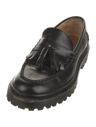 Isabel Marant Leather Tassel Accents Loafers