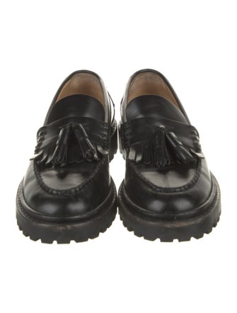 Isabel Marant Leather Tassel Accents Loafers