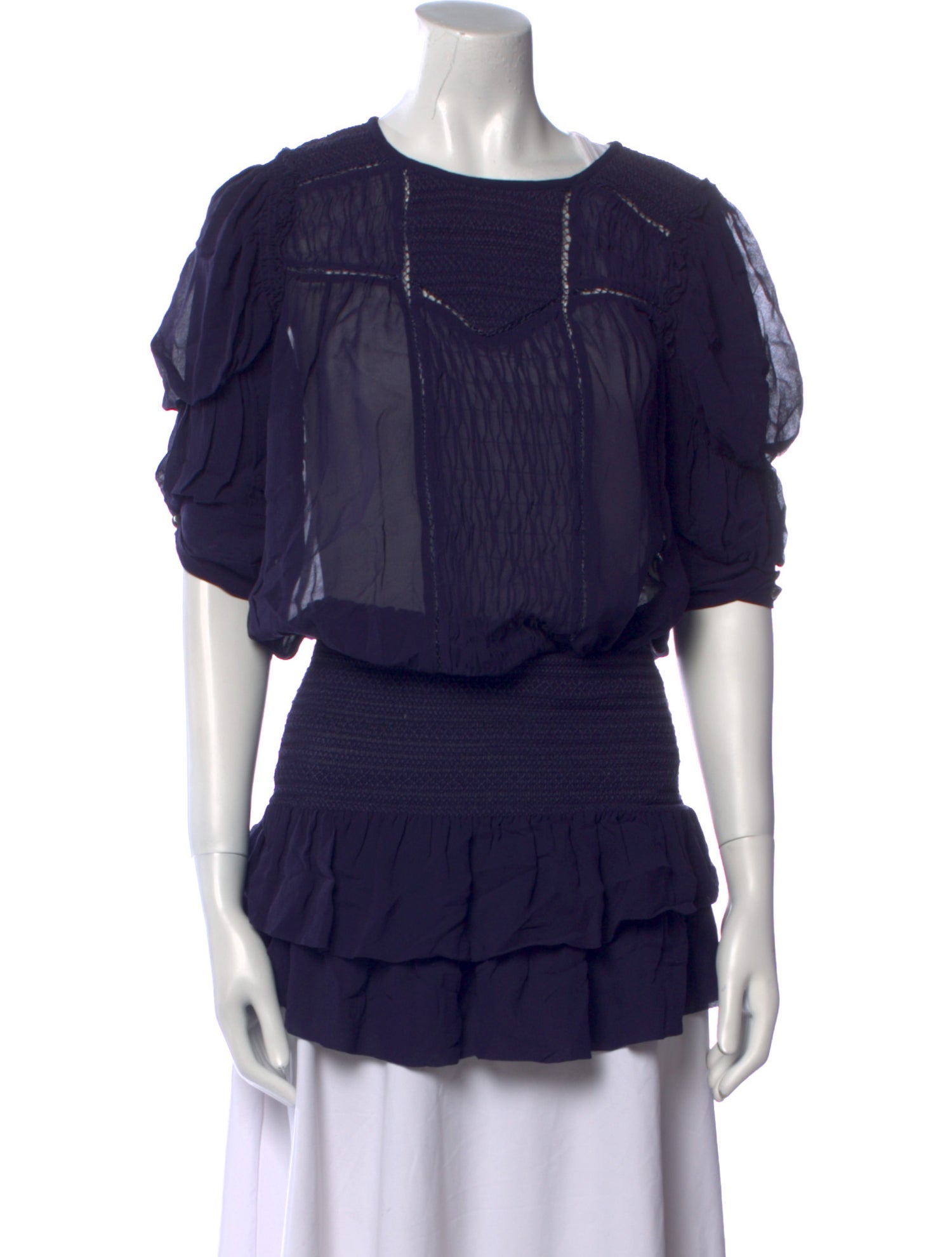 Isabel Marant Silk Bateau Neckline Blouse