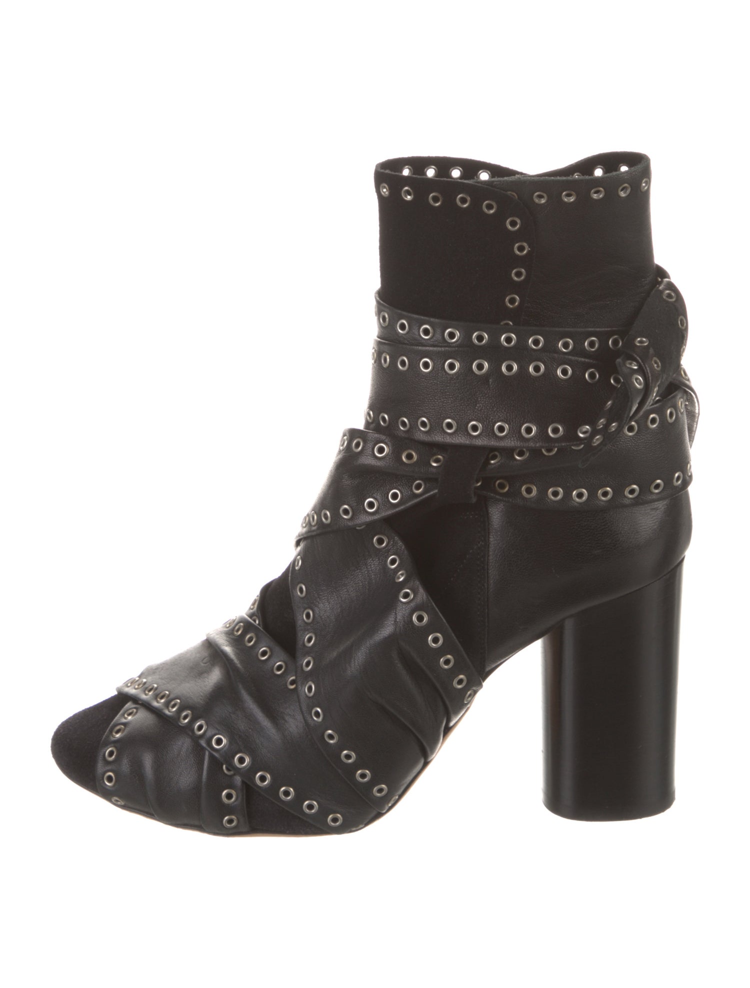 Isabel Marant Leather Studded Accents Boots