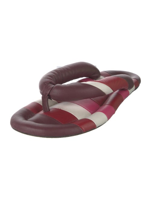 Isabel Marant Leather Colorblock Pattern Slides