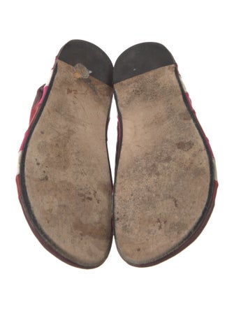 Isabel Marant Leather Colorblock Pattern Slides