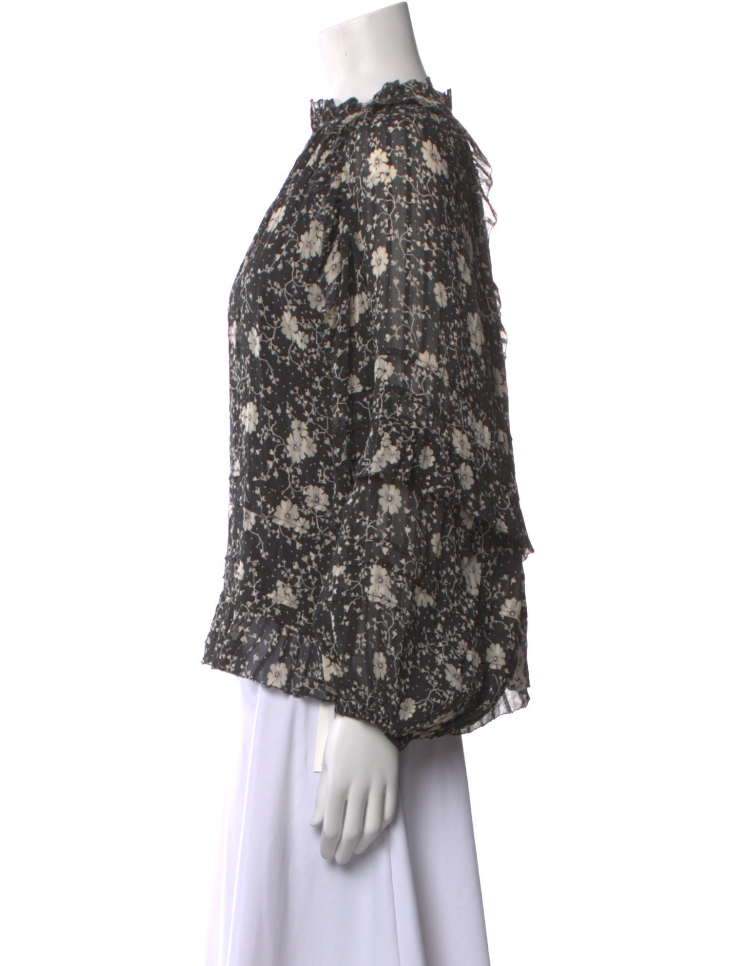 Isabel Marant Floral Print Bateau Neckline Blouse