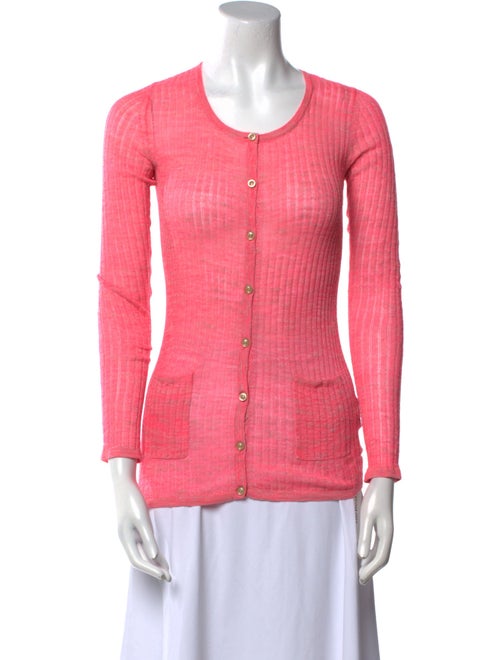 Isabel Marant Scoop Neck Three-Quarter Sleeve Button-Up Top