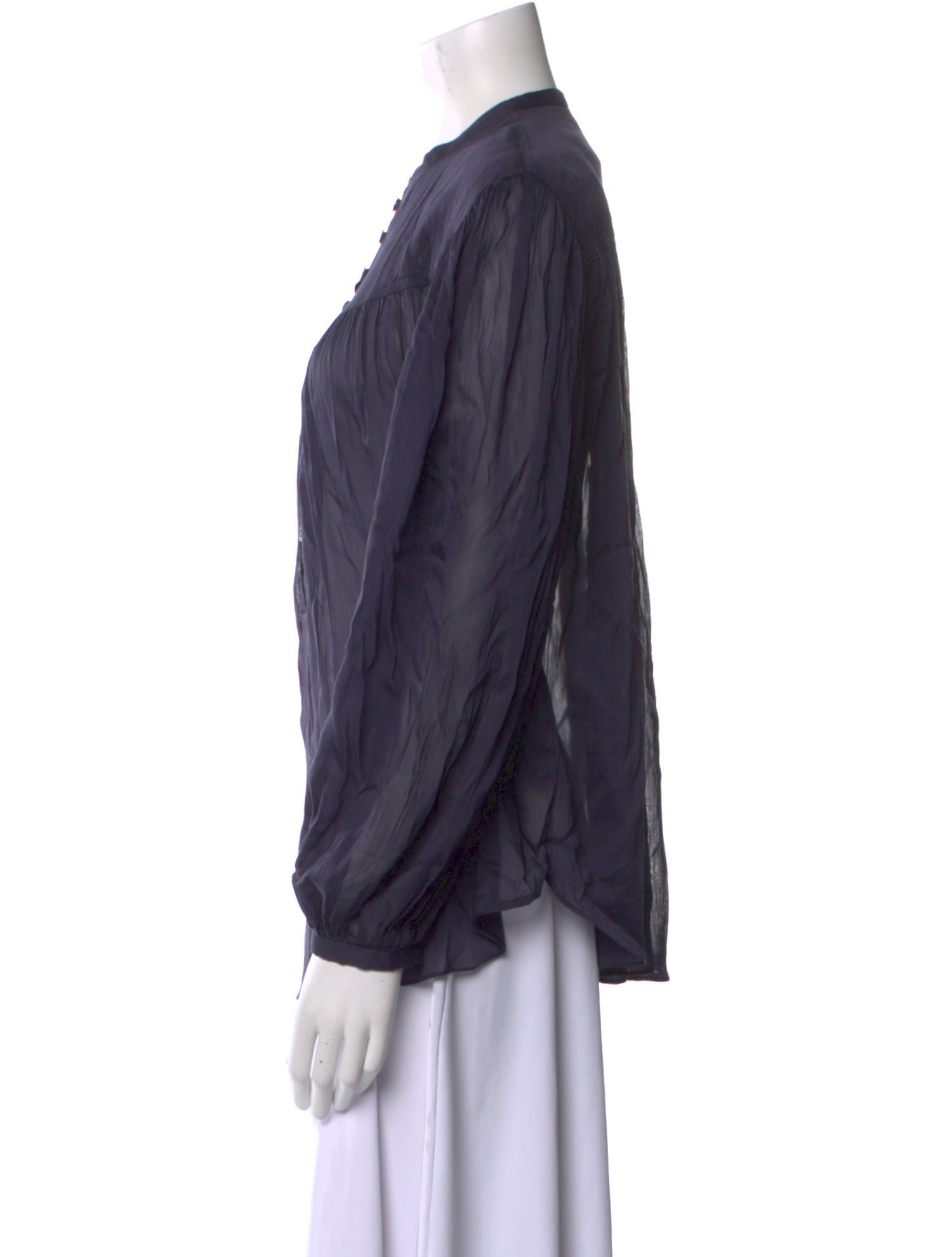 Isabel Marant Mock Neck Long Sleeve Blouse