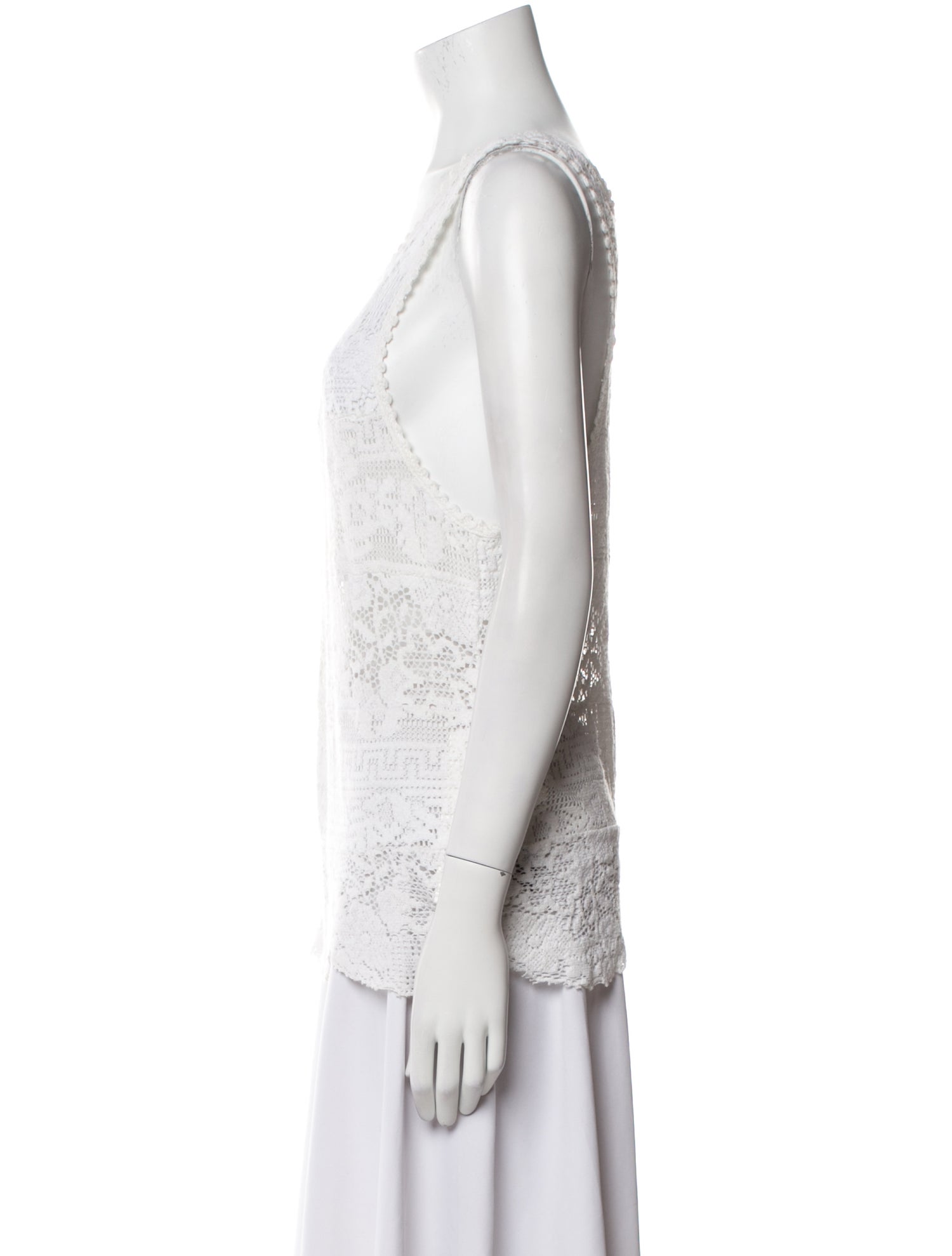 Isabel Marant Lace Pattern Scoop Neck Top