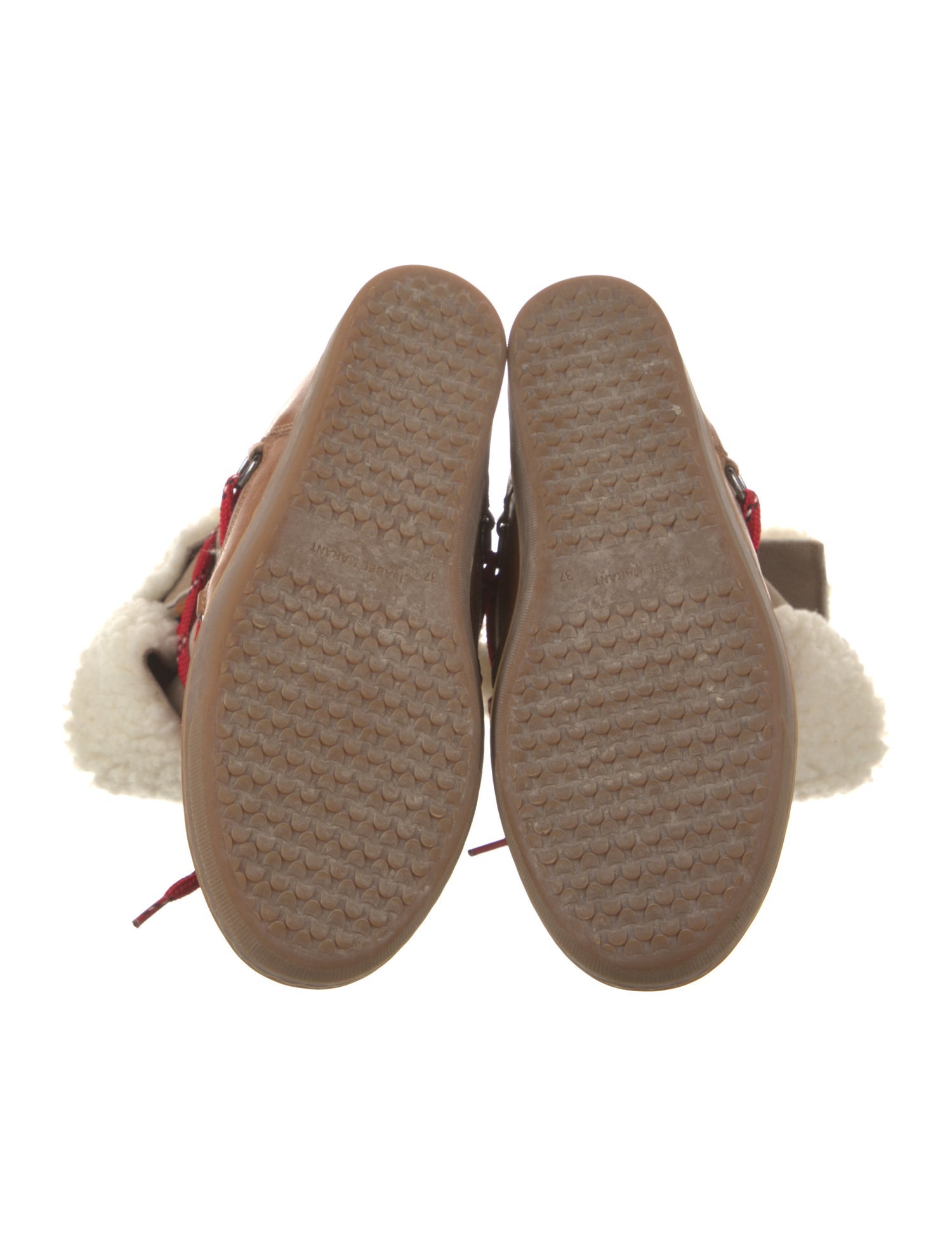 Isabel Marant Suede Colorblock Pattern Lace-Up Boots