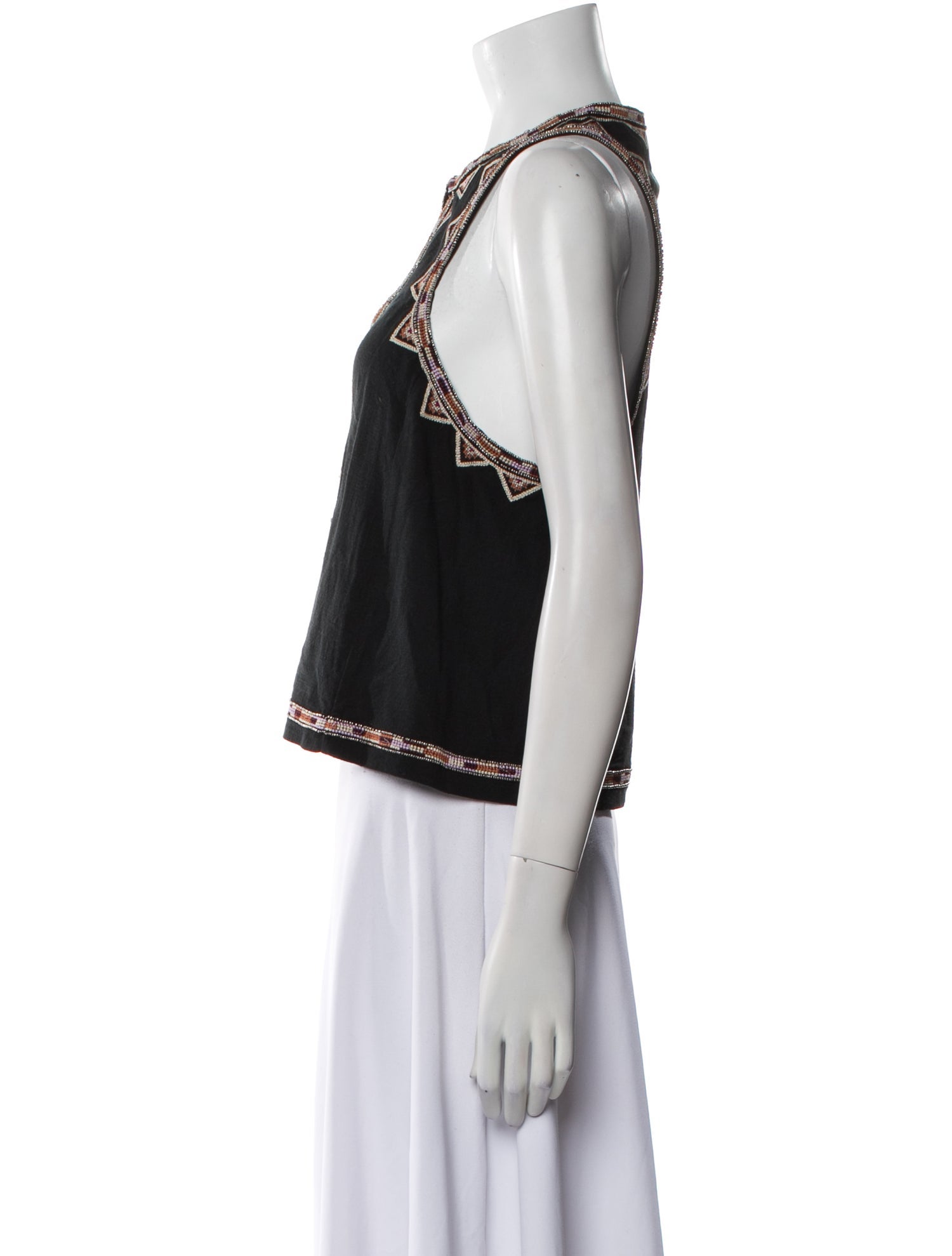 Isabel Marant Silk V-Neck Crop Top