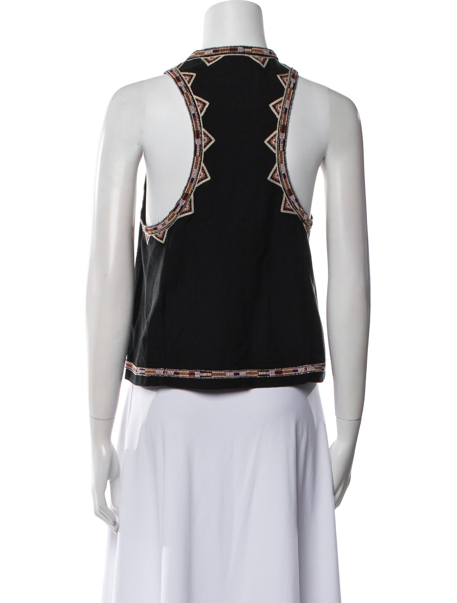 Isabel Marant Silk V-Neck Crop Top
