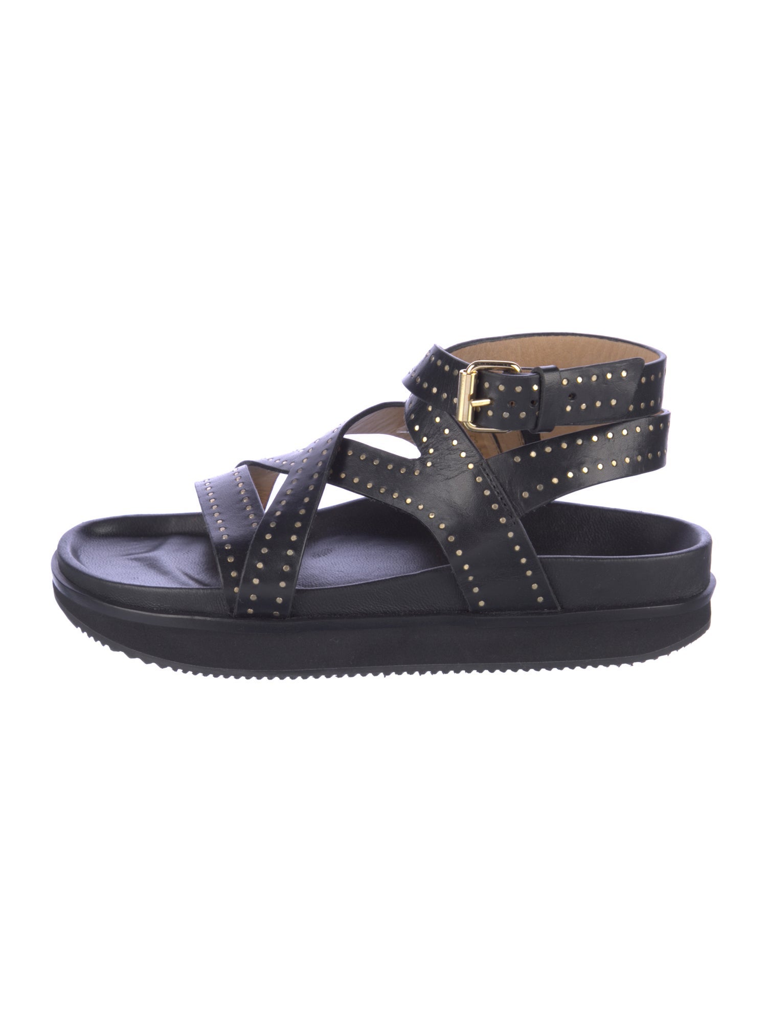 Isabel Marant Leather Studded Accents Gladiator Sandals