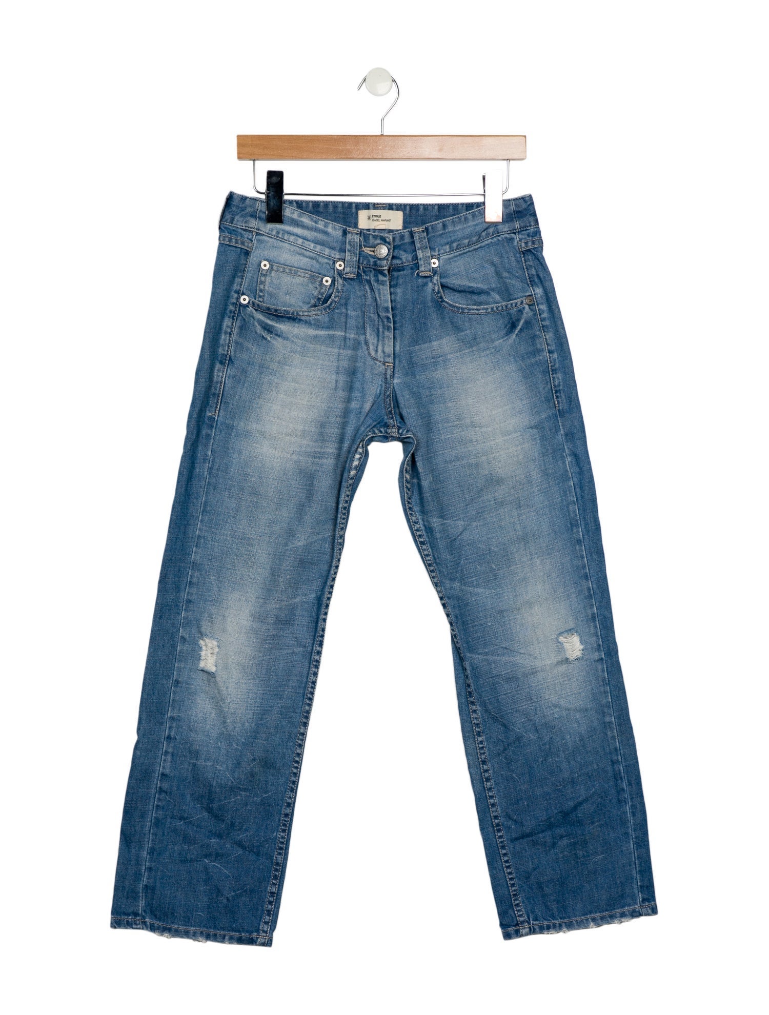 Isabel Marant High-Rise Straight Leg Jeans