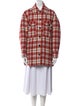 Isabel Marant Virgin Wool Plaid Print Coat