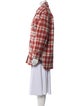 Isabel Marant Virgin Wool Plaid Print Coat