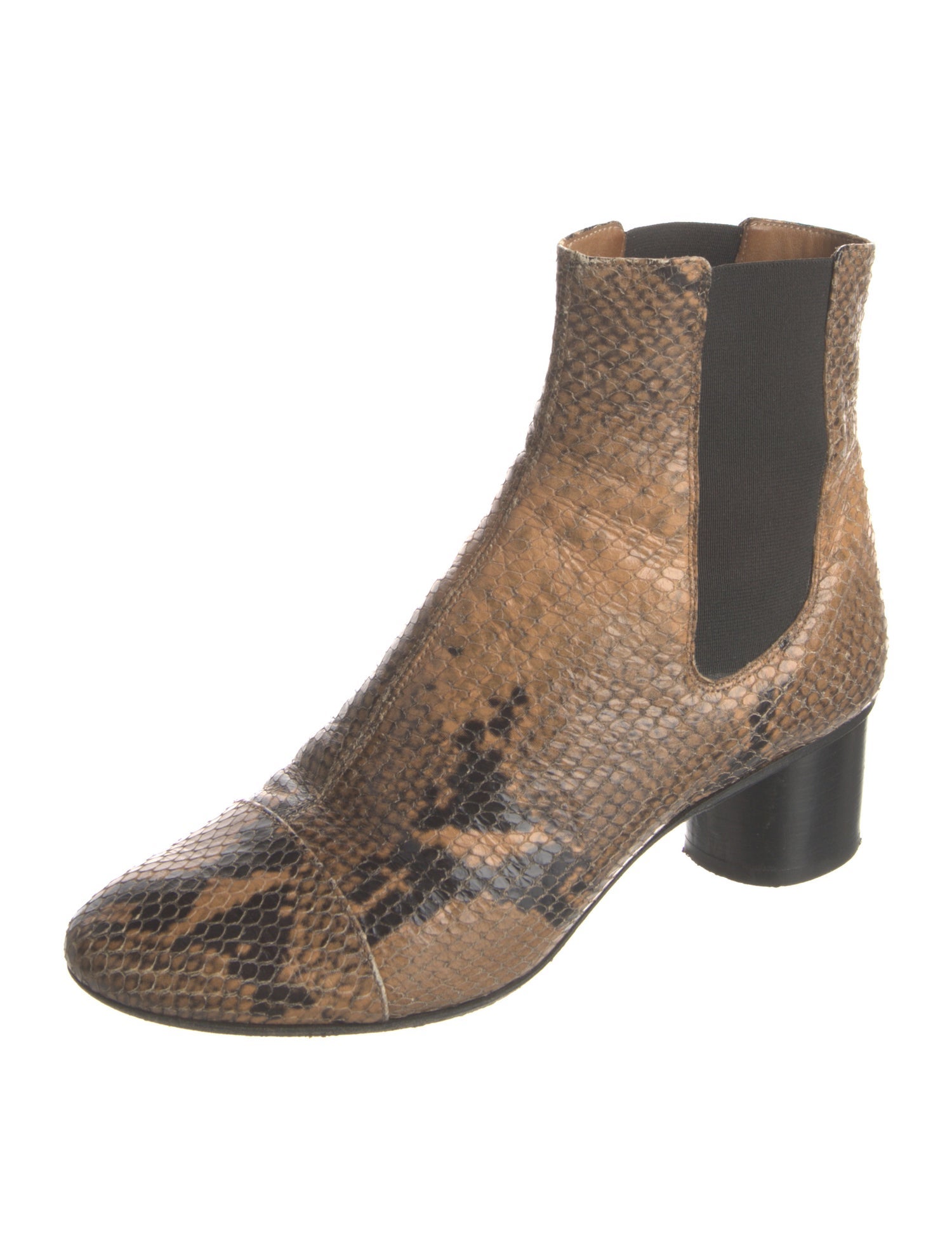 Isabel Marant Snakeskin Animal Print Chelsea Boots