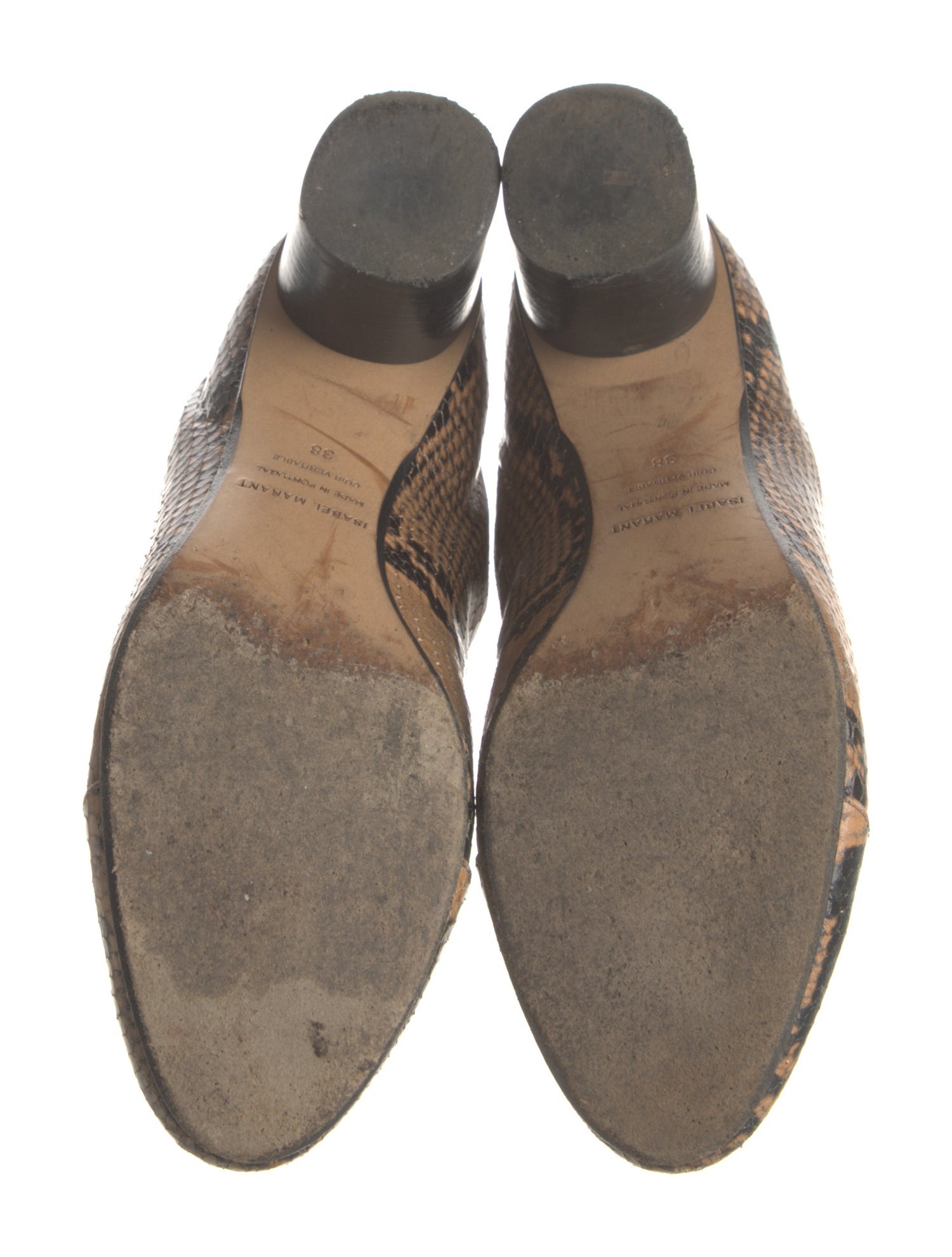 Isabel Marant Snakeskin Animal Print Chelsea Boots