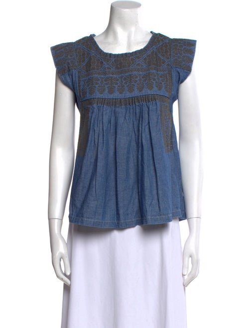 Isabel Marant Graphic Print Scoop Neck Top