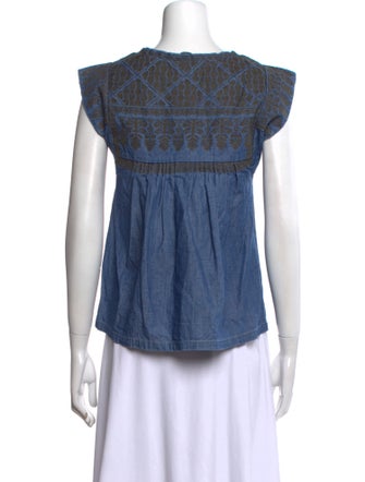 Isabel Marant Graphic Print Scoop Neck Top