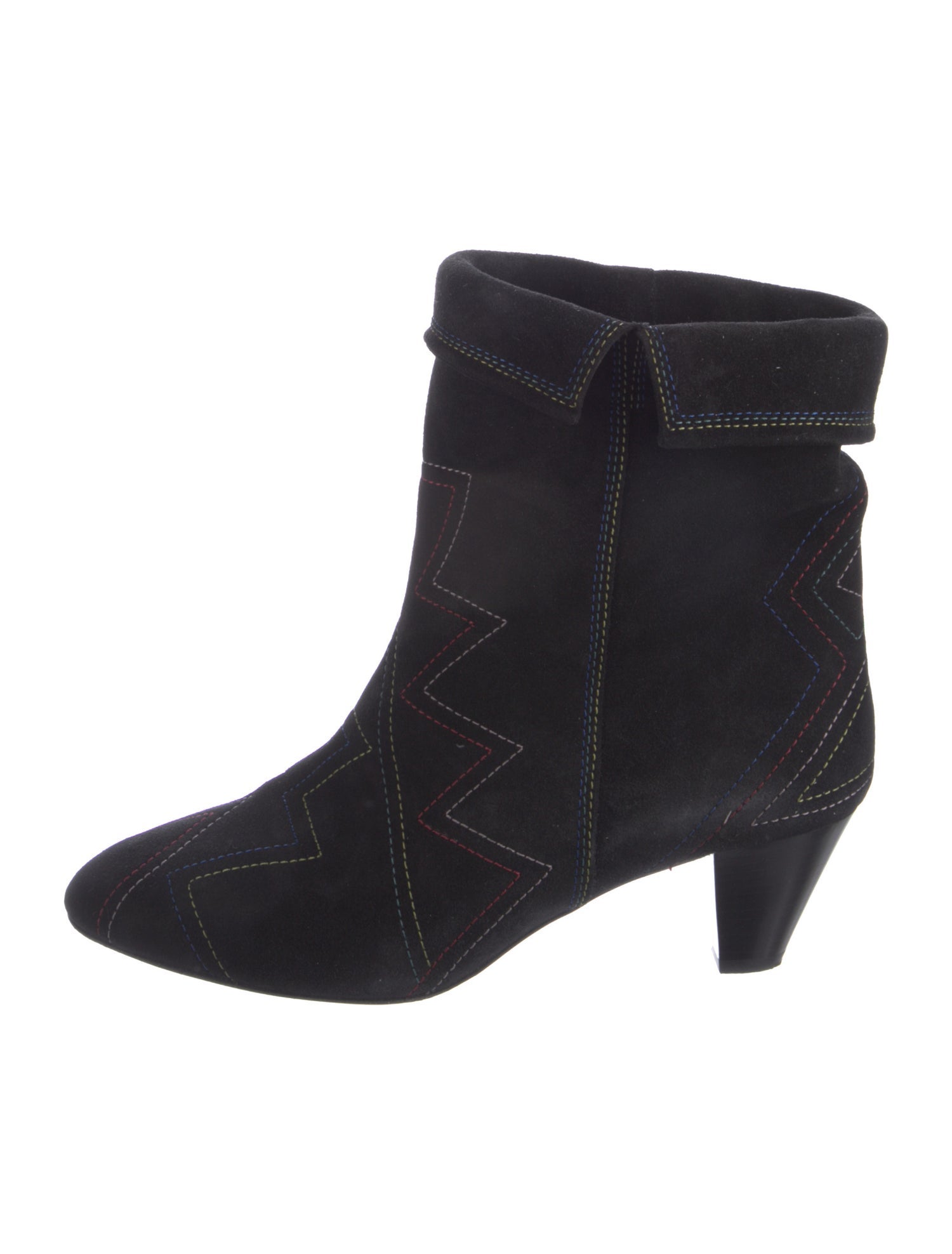 Isabel Marant Suede Embroidered Accent Boots