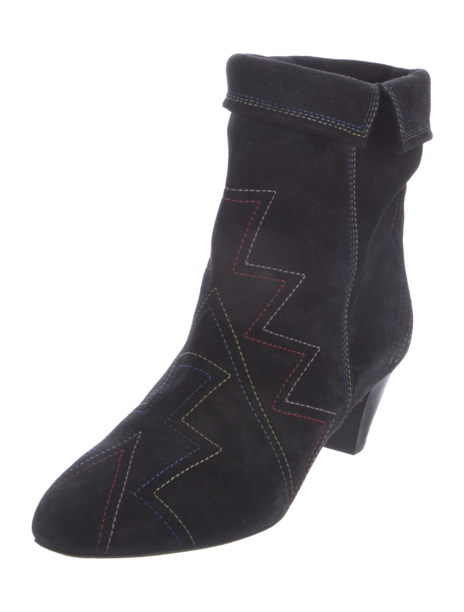Isabel Marant Suede Embroidered Accent Boots
