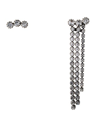 Isabel Marant Crystal A Wild Shore Mismatched Drop Earrings