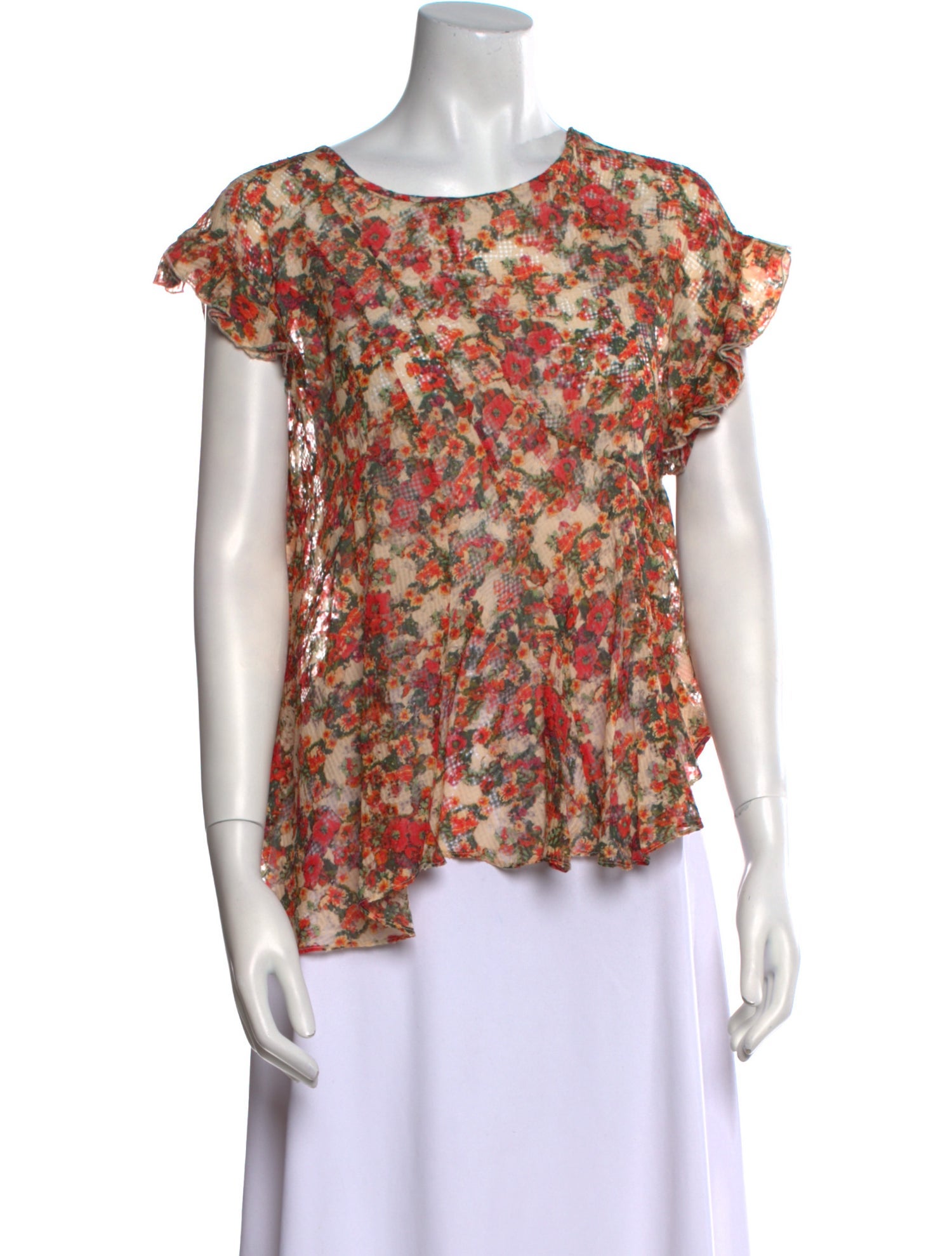 Isabel Marant Floral Print Bateau Neckline Blouse