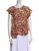 Isabel Marant Floral Print Bateau Neckline Blouse