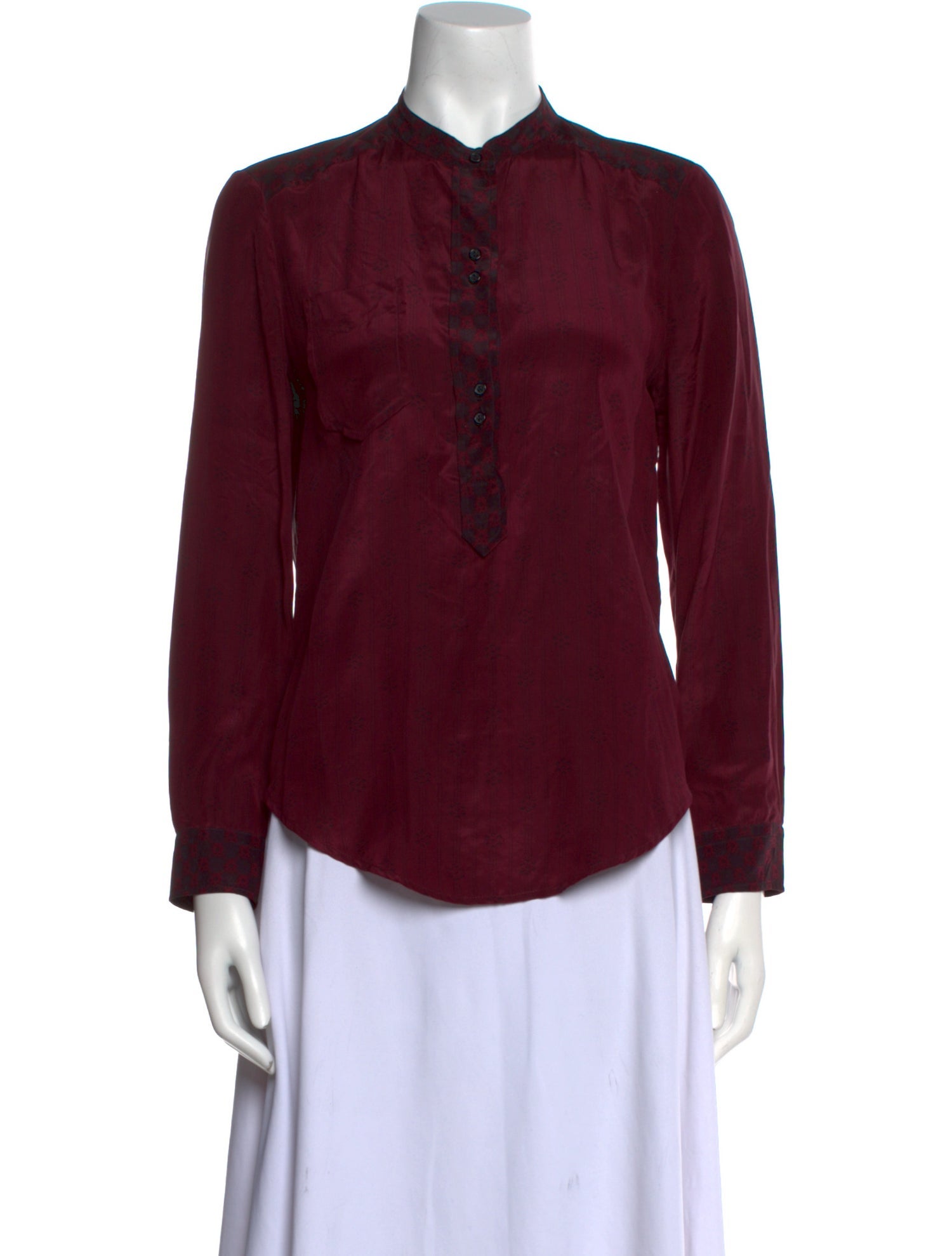 Isabel Marant Silk Long Sleeve Blouse