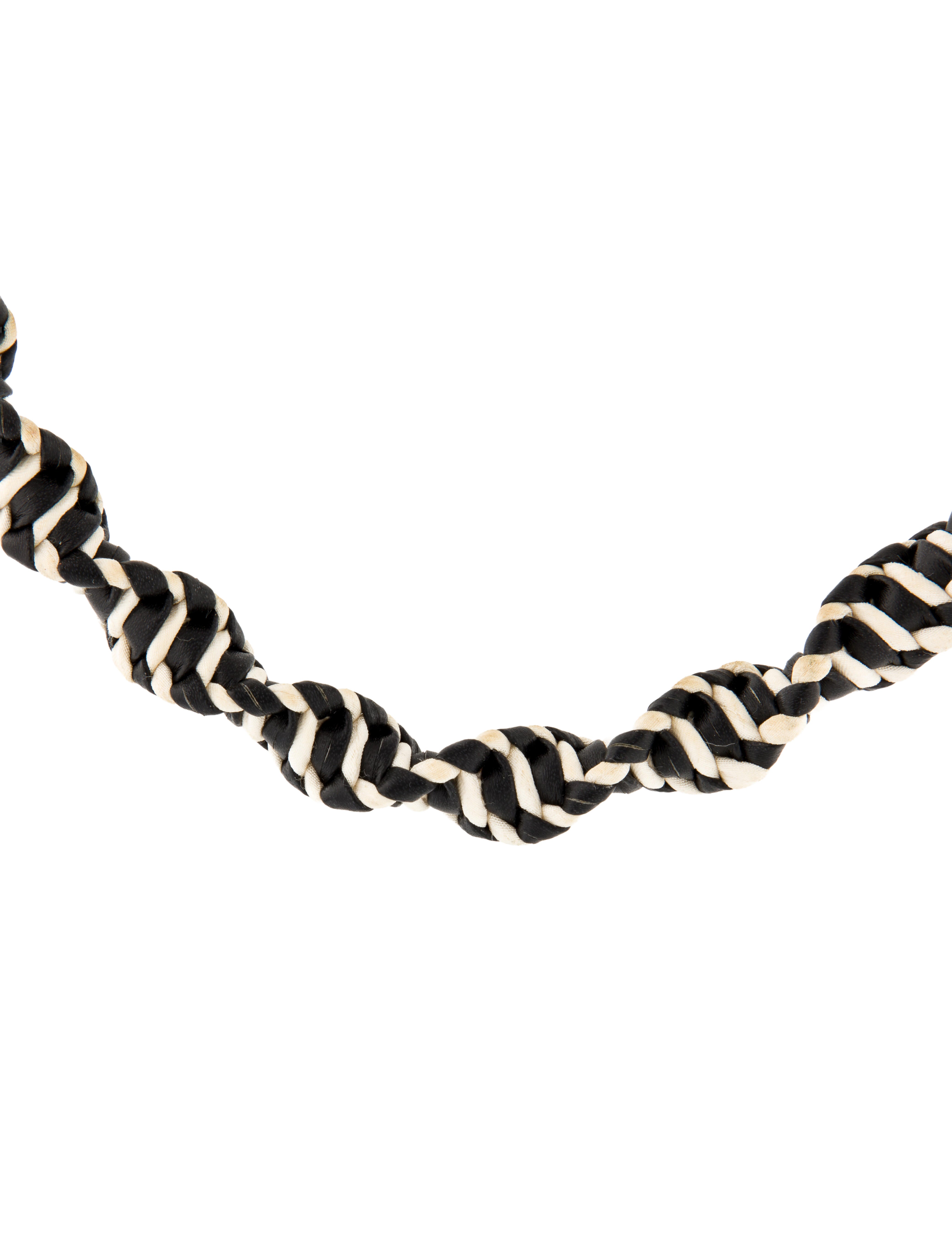Isabel Marant Leather & Silk Cord Collar Necklace