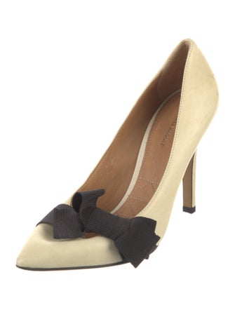Isabel Marant Leather Bow Accents Pumps