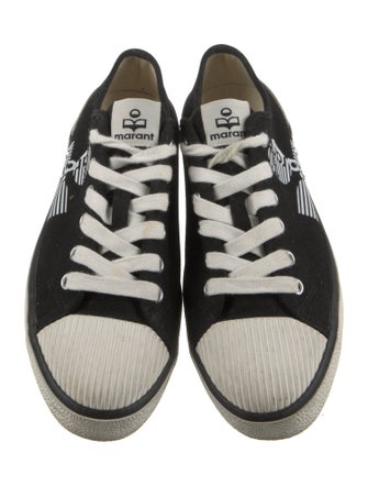 Isabel Marant Canvas Colorblock Pattern Sneakers