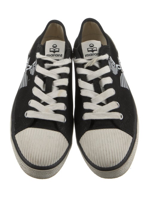 Isabel Marant Canvas Colorblock Pattern Sneakers