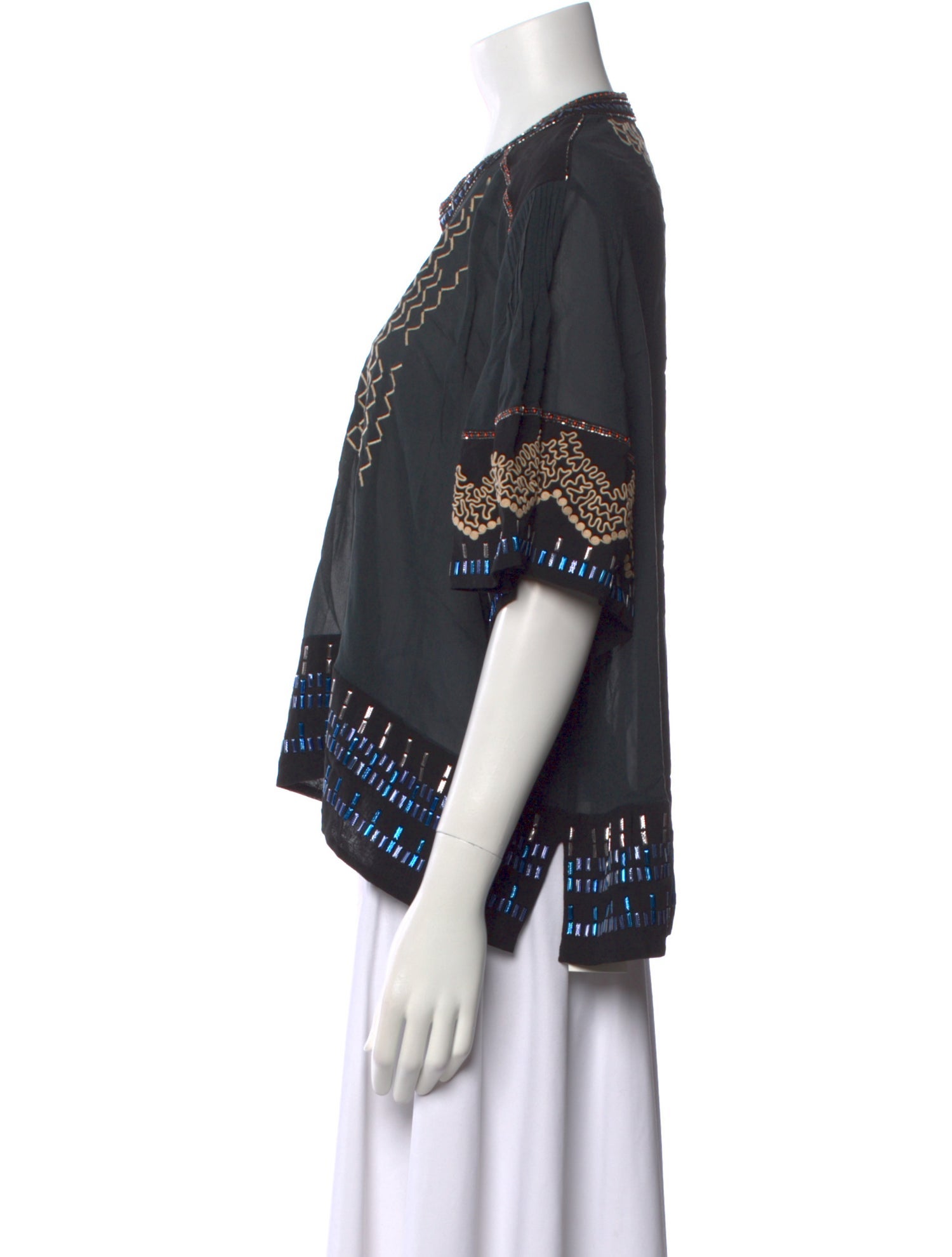 Isabel Marant Silk Lace Pattern Blouse