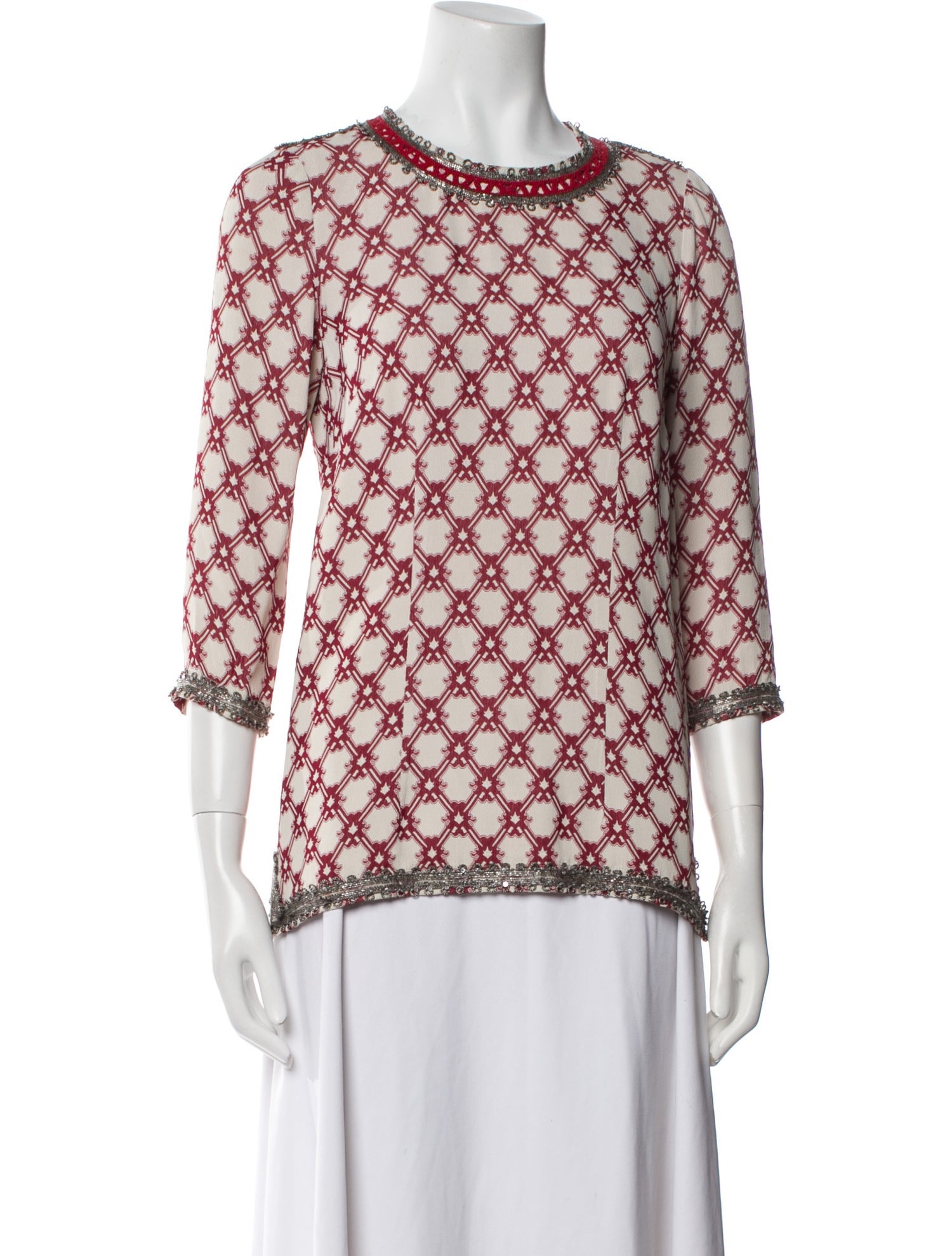 Isabel Marant Printed Crew Neck Blouse