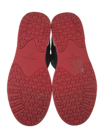 Isabel Marant Leather Colorblock Pattern Sneakers