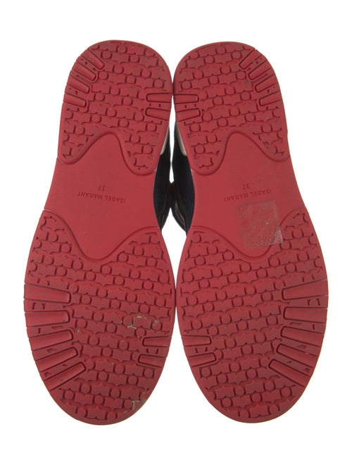 Isabel Marant Leather Colorblock Pattern Sneakers