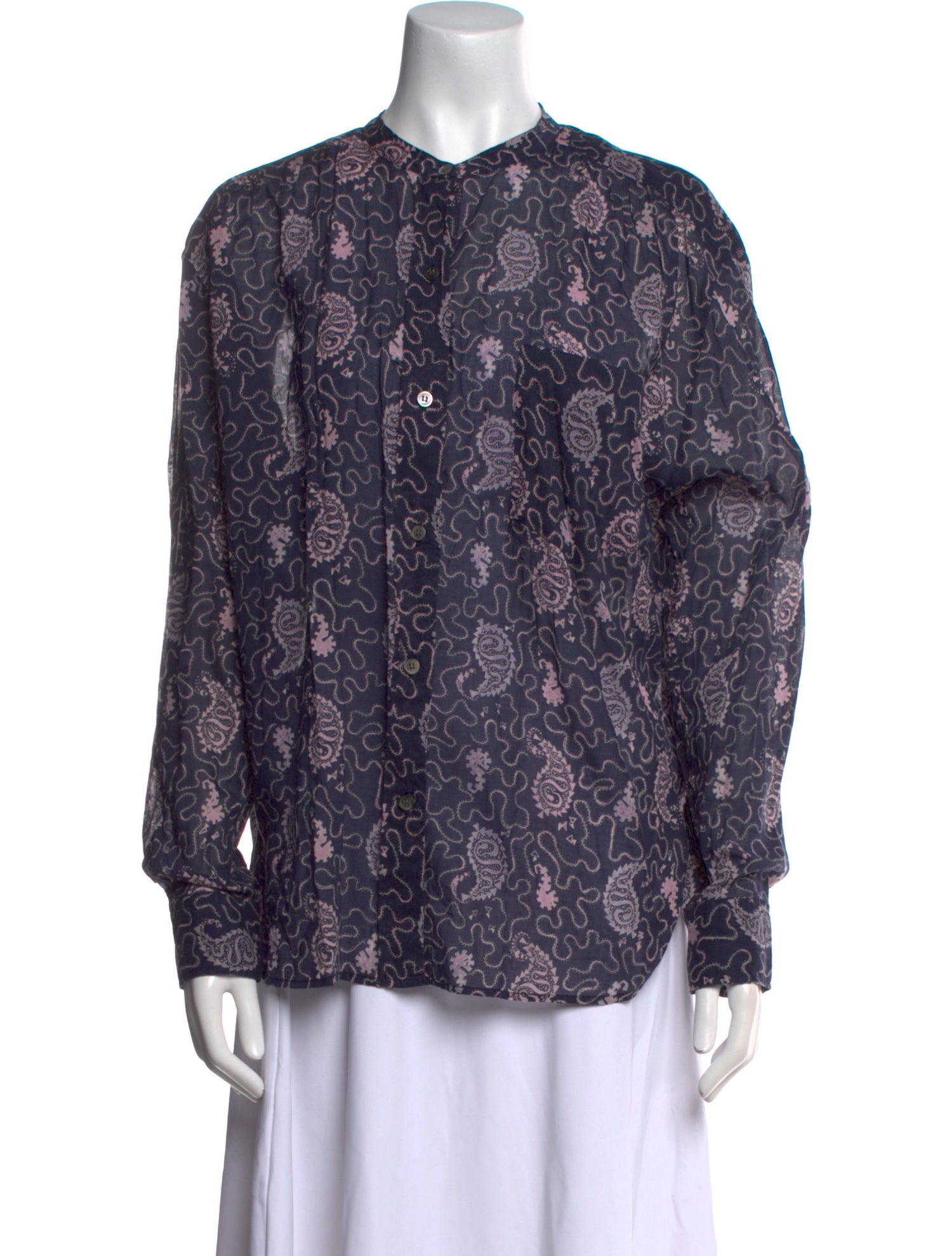 Isabel Marant Paisley Print Mock Neck Blouse