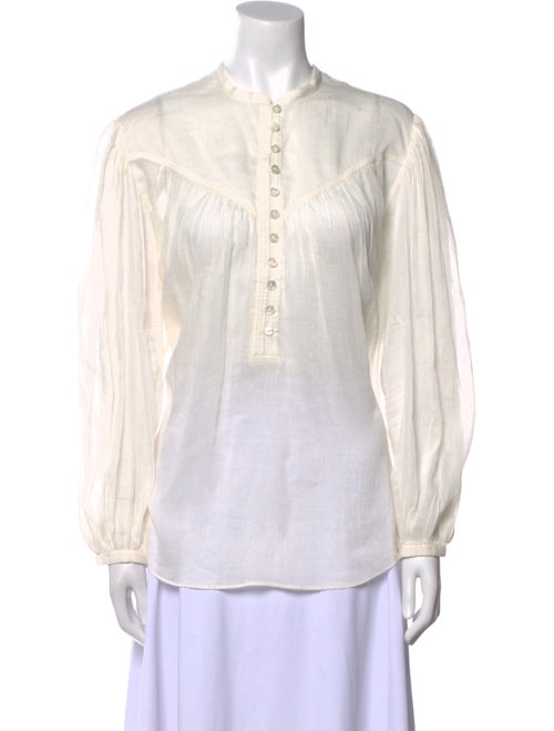 Isabel Marant Mock Neck Long Sleeve Blouse