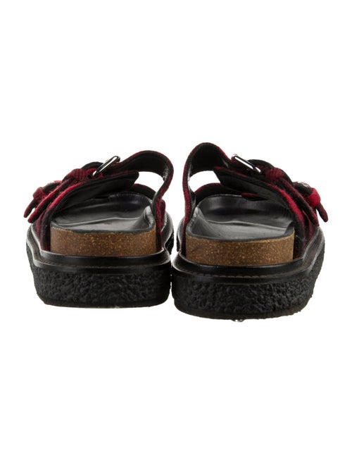 Isabel Marant Wool Plaid Print Slides