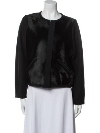 Isabel Marant Calf Leather Faux Fur Jacket