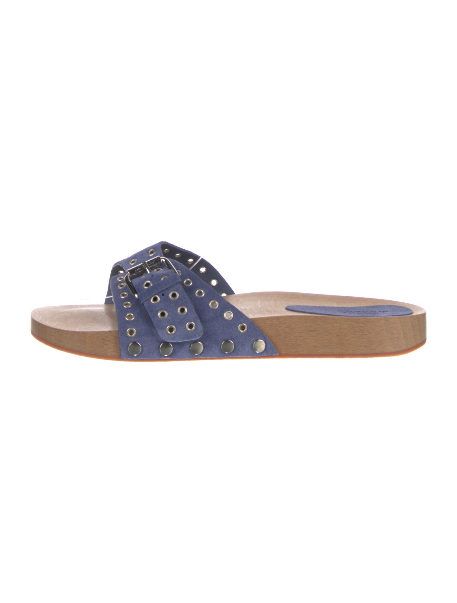 Isabel Marant Suede Eyelet Trim Slides