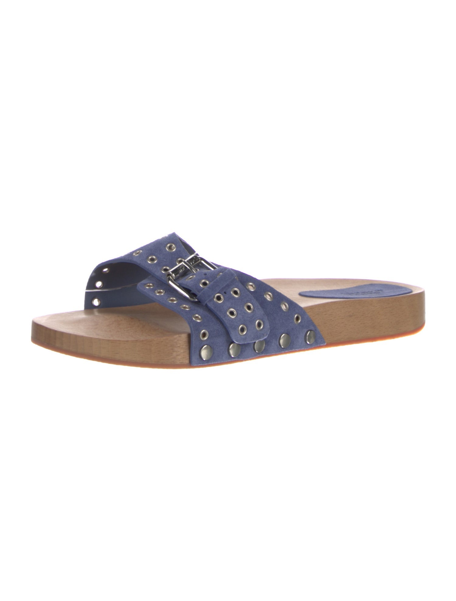 Isabel Marant Suede Eyelet Trim Slides