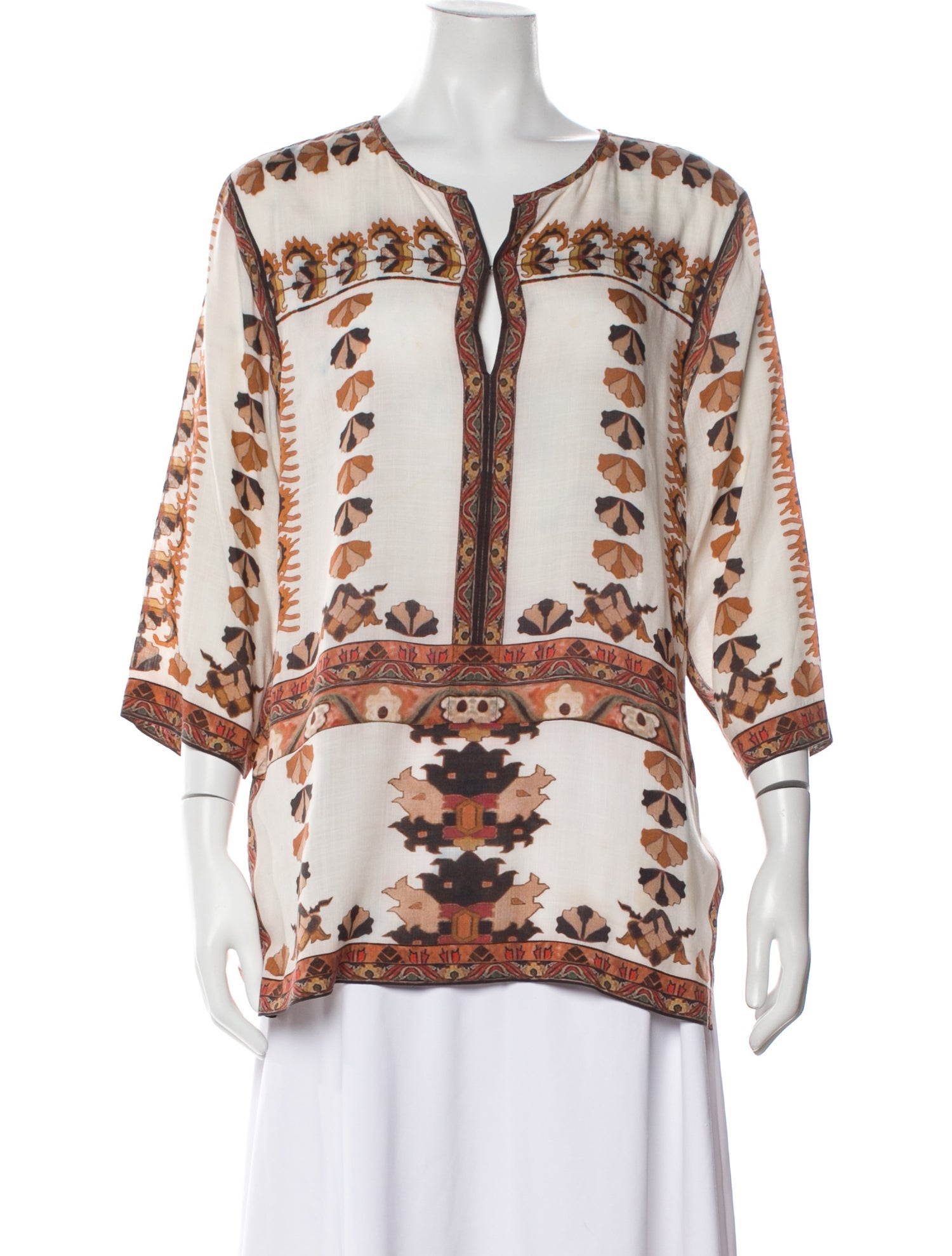 Isabel Marant Printed V-Neck Tunic