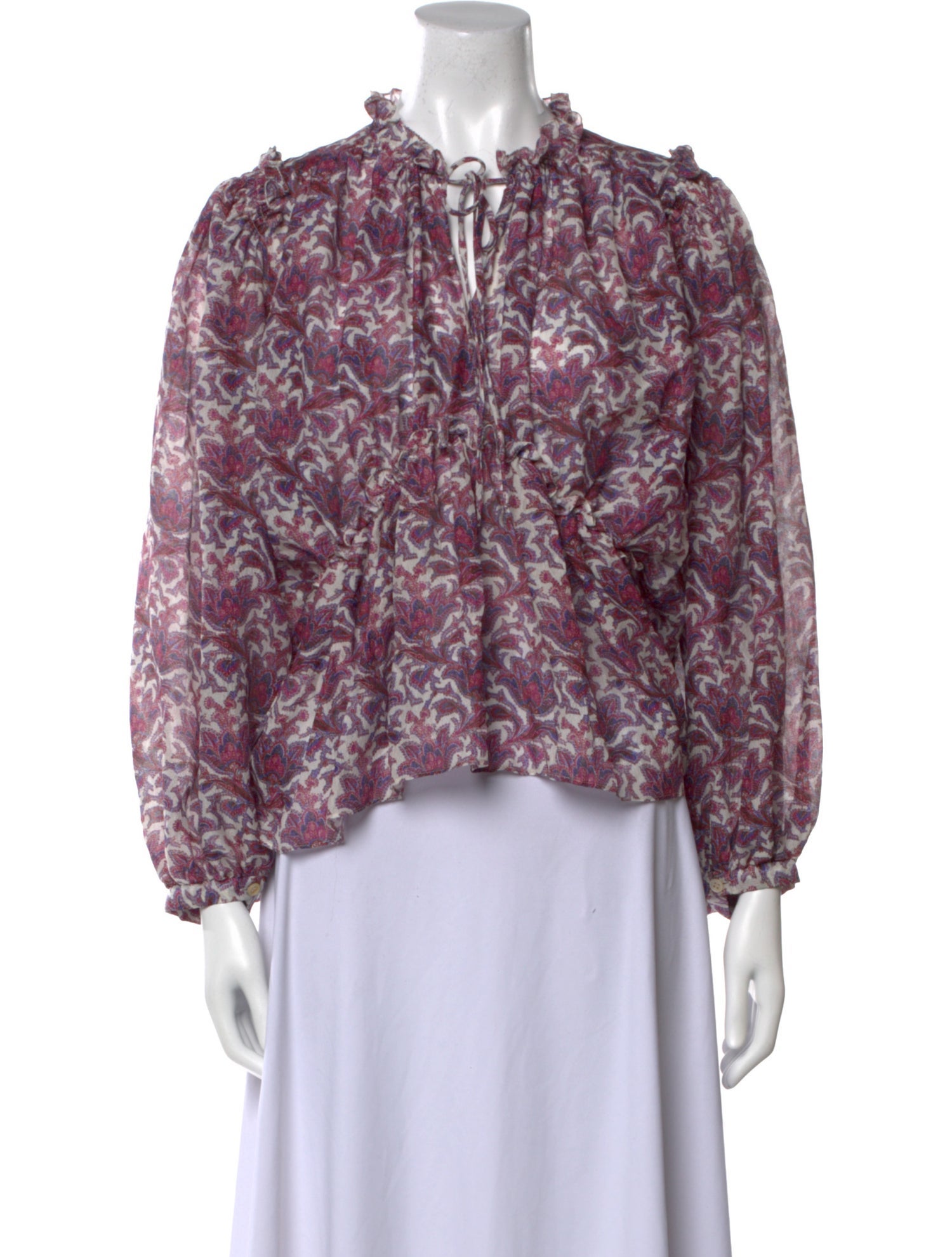 Isabel Marant Silk Floral Print Blouse