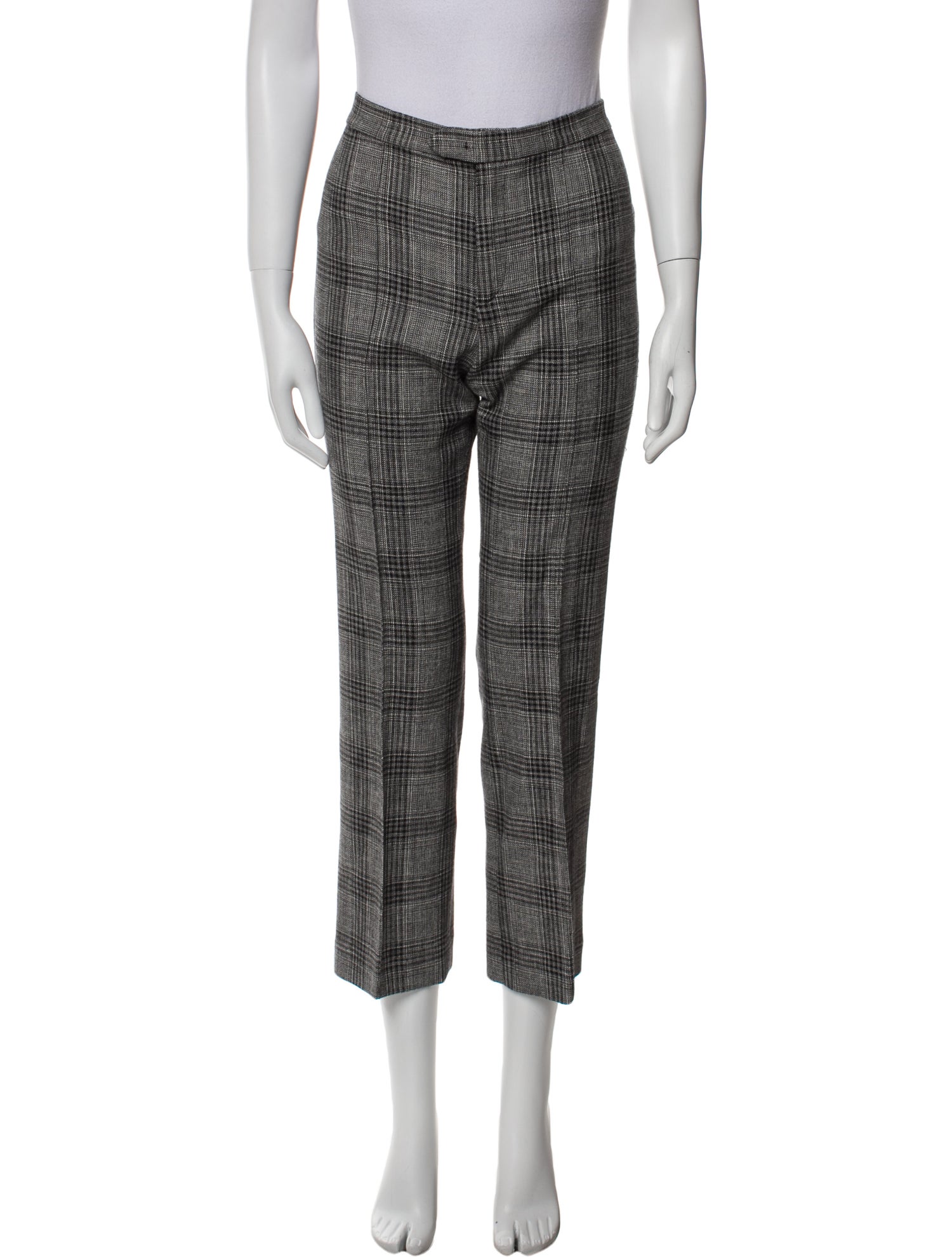 Isabel Marant Plaid Print Straight Leg Pants