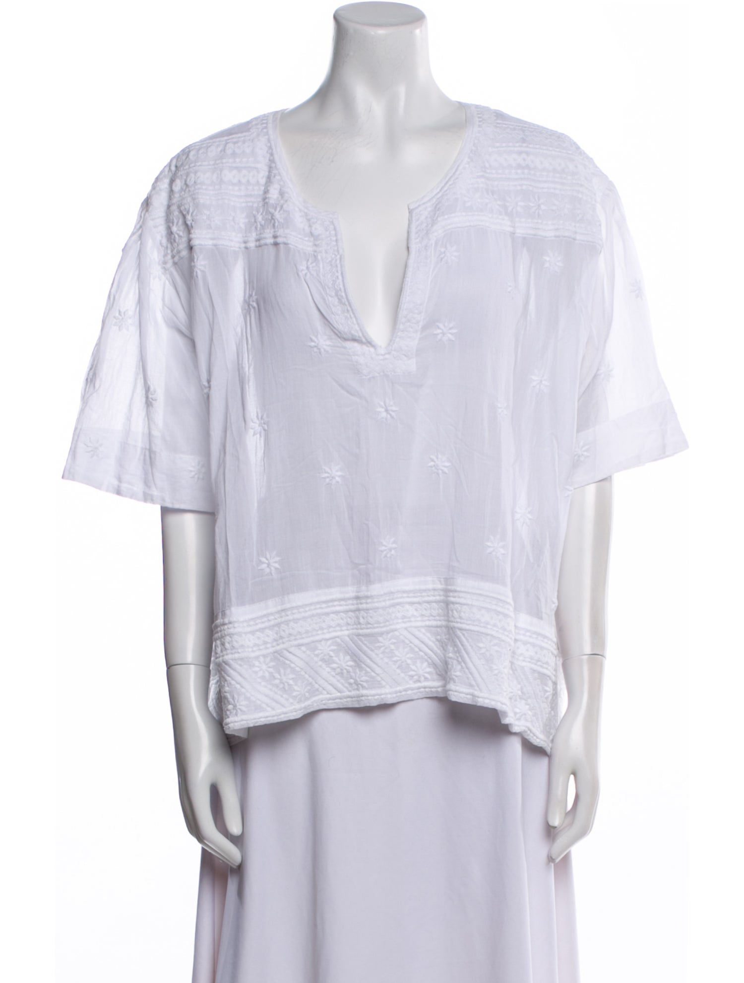 Isabel Marant V-Neck Short Sleeve Blouse