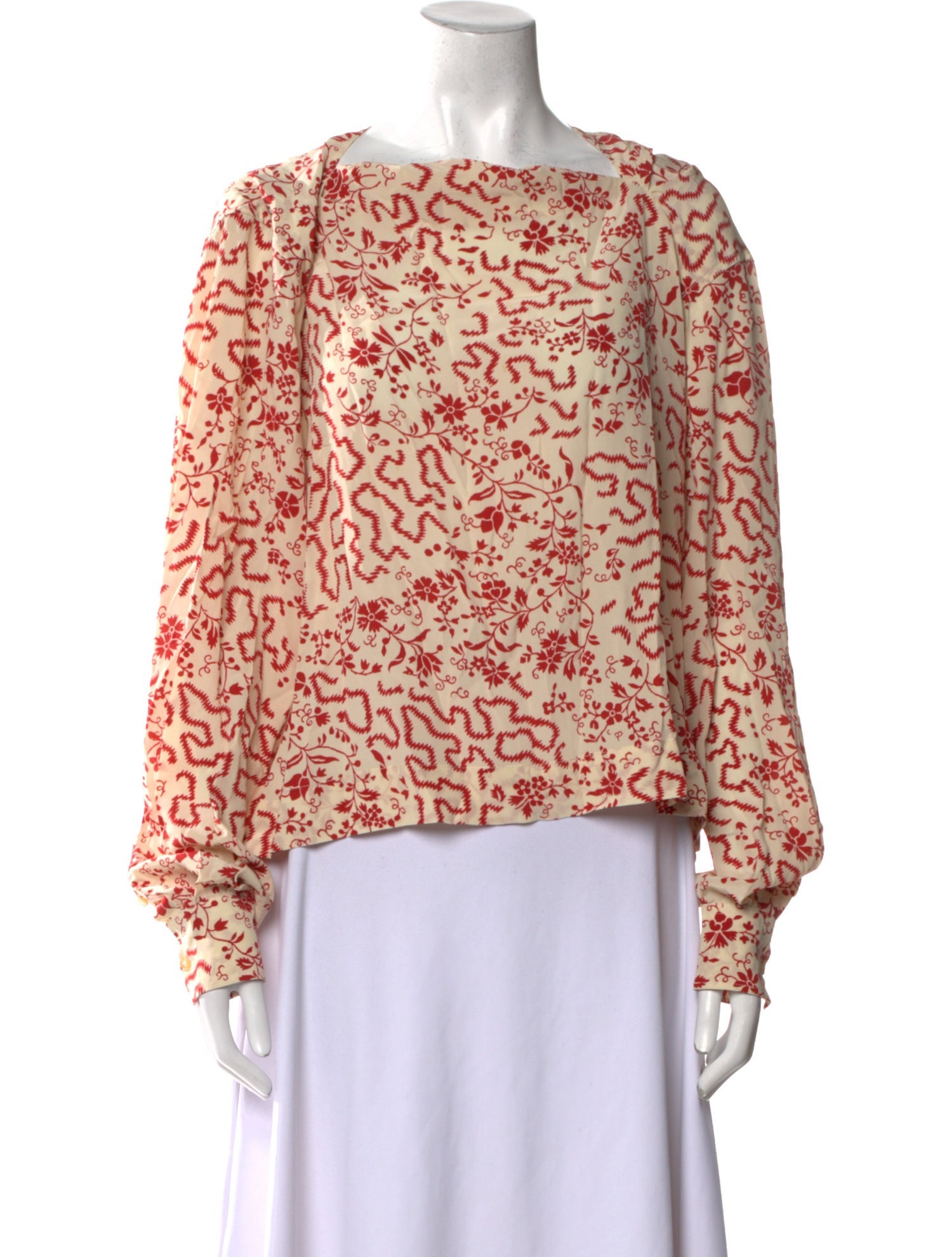 Isabel Marant Printed Bateau Neckline Blouse