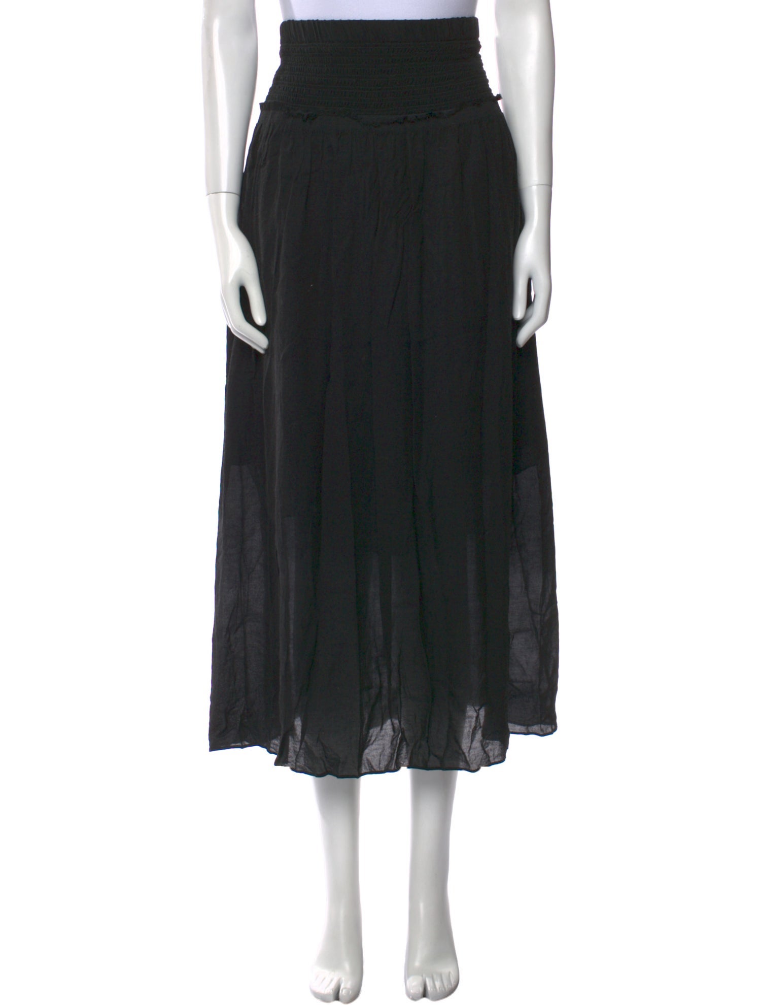 Isabel Marant Raw-Edge Trim Midi Length Skirt